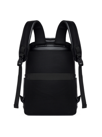 PU ανδρικό επιχειρηματικό σακίδιο, αδιάβροχο, χωρητικότητας κάτω από 20L, συμβατό με φορητό υπολογιστή, καμπύλες ιμάνες, επένδυση πολυεστέρα, μονόχρωμο σχέδιο