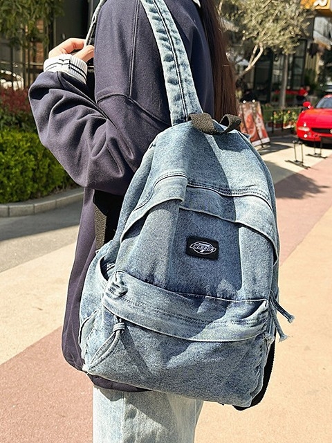 Denim ruksak za slobodno vrijeme i putovanja - veliki kapacitet, unisex stil, prozračan, zakrivljene naramenice