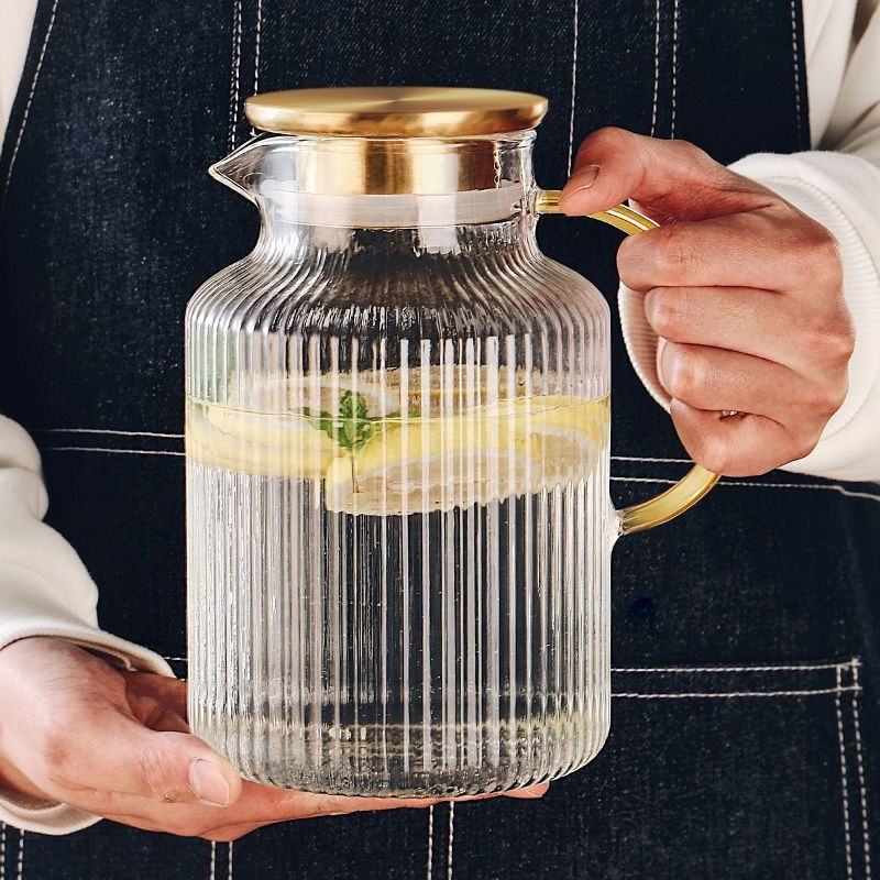 City γυάλινος βραστήρας με χτυπητή υφή, μεγάλης χωρητικότητας, γυάλινο μπόροσιλικό, προστασία από έκρηξη, κατάλληλος για χυμούς και κρύα ροφήματα