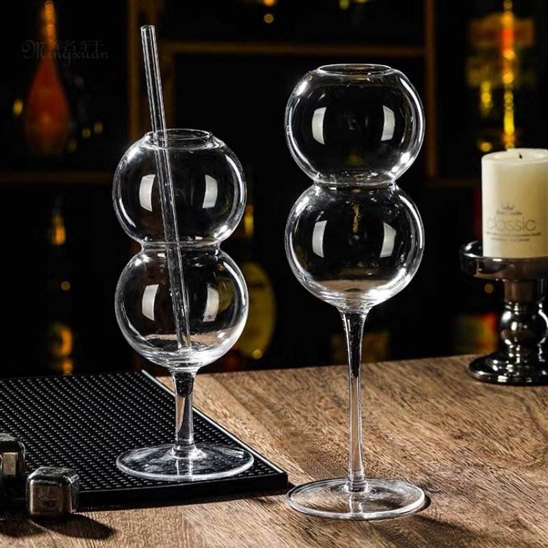 Коктейлна чаша — стъкло, модерен минимализъм, собствена марка, печатано лого OK, пускане през лято 2021