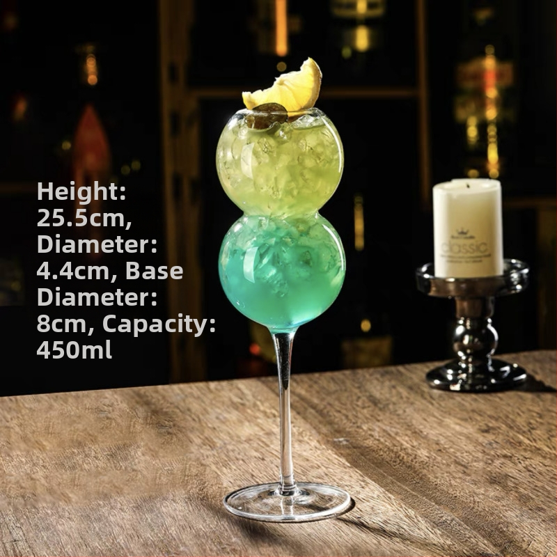 Koktejlový pohár — sklo, moderná jednoduchosť, vlastná značka, tlačené logo OK, uvedené na trh v lete 2021