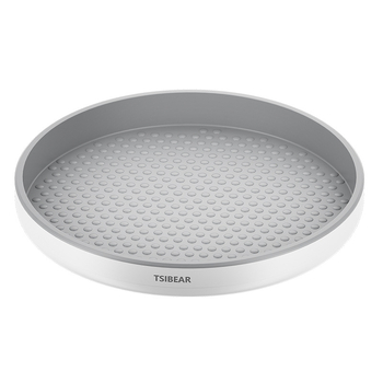 Περιστρεφόμενος οργανωτής μπαχαρικών κουζίνας, PP υλικό, κυκλικός σχεδιασμός, επιτραπέζια αποθήκευση, μονοεπίπεδος