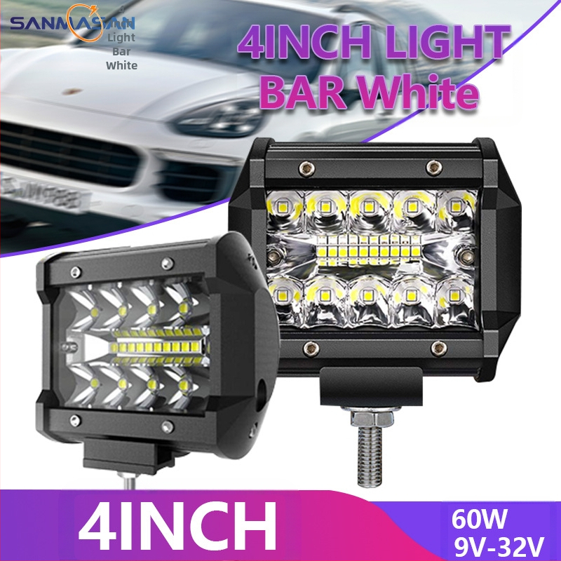 LED darbojo žibintas su trimis spinduliais motociklams ir visureigiams, 60W, 9–32V, aliuminio lydinio korpusas, OSL LED šaltinis, 50 000 valandų eksploatacijos laikas, 6500–7000K, modelis 60w20