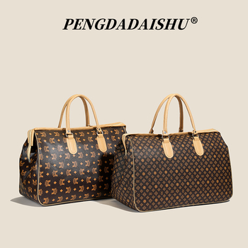 Cestovná taška s kapacitou pod 20 L, PU materiál, vnútorná nylonová podšívka, pruhovaný vzor, street fashion štýl, unisex