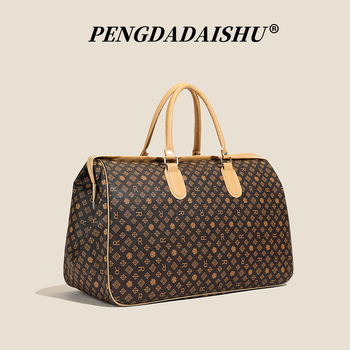 Cestovná taška s kapacitou pod 20 L, PU materiál, vnútorná nylonová podšívka, pruhovaný vzor, street fashion štýl, unisex