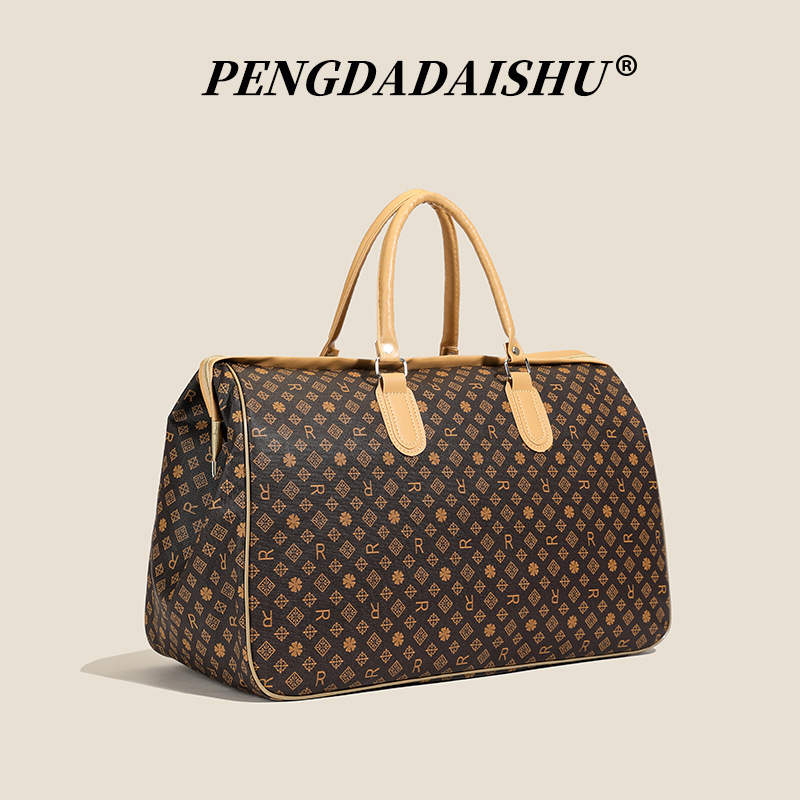 Cestovná taška s kapacitou pod 20 L, PU materiál, vnútorná nylonová podšívka, pruhovaný vzor, street fashion štýl, unisex