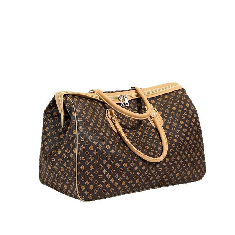 Cestovná taška s kapacitou pod 20 L, PU materiál, vnútorná nylonová podšívka, pruhovaný vzor, street fashion štýl, unisex