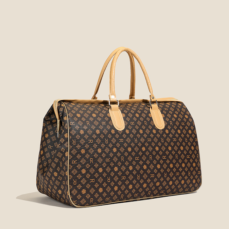 Cestovná taška s kapacitou pod 20 L, PU materiál, vnútorná nylonová podšívka, pruhovaný vzor, street fashion štýl, unisex