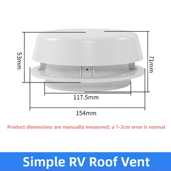 Κάλυμμα οροφής εξαερισμού RV με κεφαλή μανιταριού, συμβατό με RV και καραβάν· χωρίς παραμετροποίηση επεξεργασίας
