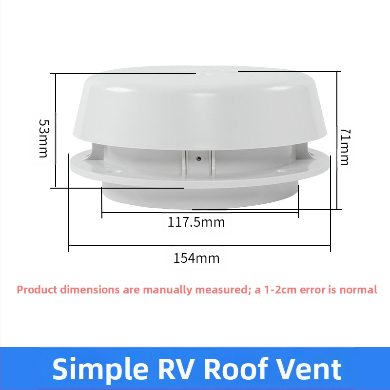 Ventilový kryt na strechu RV s hubovou hlavou; kompatibilný s RV a karavanom; bez prispôsobovania spracovania