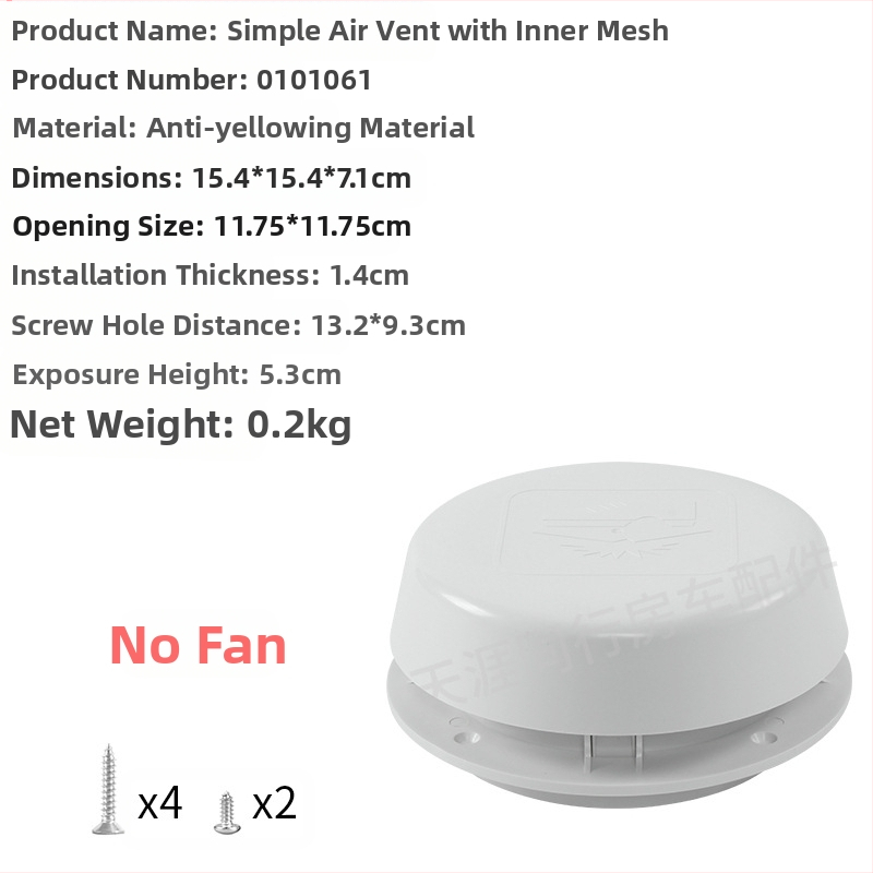 Ventilový kryt na strechu RV s hubovou hlavou; kompatibilný s RV a karavanom; bez prispôsobovania spracovania