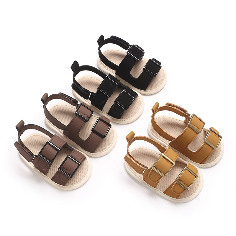 Sandale za dječake 12–36 mjeseci, s Velcro kopčama, PU gornji dio, ljeto, casual stil
