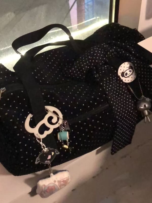 Drobės kelioninė rankinė laisvalaikio kelionėms,Horizontaliai kvadratinė forma, užtrauktukas, paslėpta užtrauktuko kišenė, poliesterio pamušalas