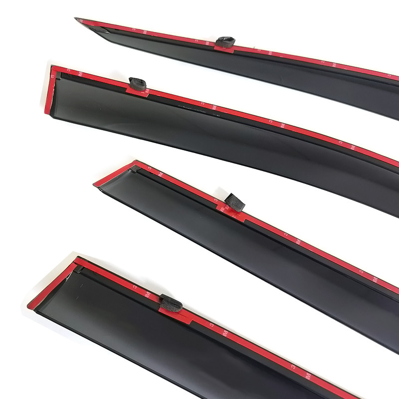 Toyota Corolla Cross 2020-2024 Langų lietaus apsauga, injekcinio formavimo, PC medžiaga su nerūdijančio plieno juosta arba akrilas su elektroplakavimo juosta, montavimas kilpa + lipdukas, 4 vienetai, Prekės ženklas YST