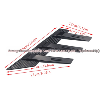 SDJ καθολικός πλευρικός διαχύτης πίσω παρμπρίζ, διακοσμητικά αυτοκόλλητα από ανθρακονήματα