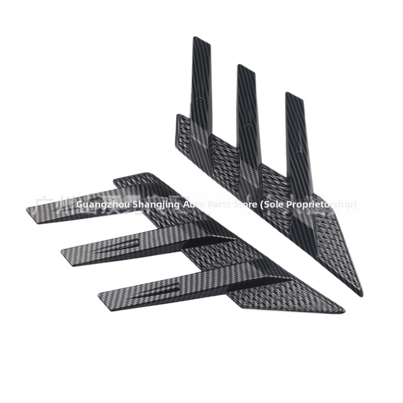 SDJ univerzálny bočný zadný spoiler pre zadné sklo, dekoratívne nálepky z uhlíkových vlákien