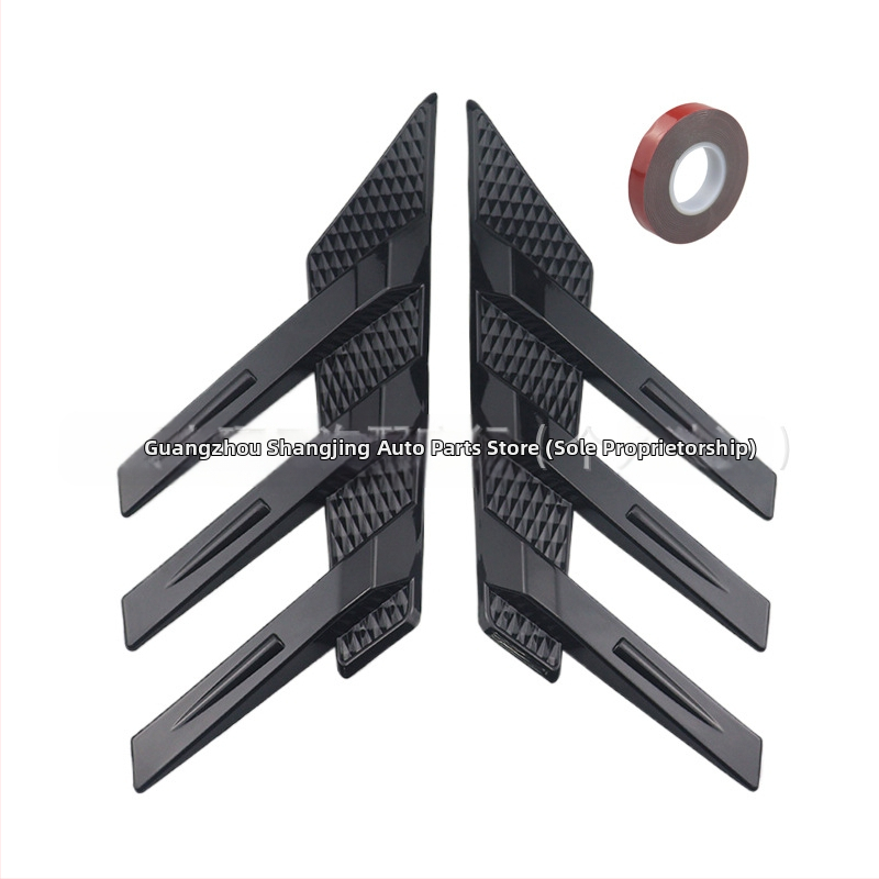 SDJ univerzálny bočný zadný spoiler pre zadné sklo, dekoratívne nálepky z uhlíkových vlákien