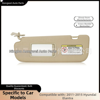 Angway PVC slnečný vizor pre Hyundai Elantra 2011–2015, zabudovaná montáž, jednoduchý štýl