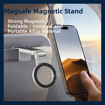 Stolný držiak na telefón - hliníková zliatina, magnetický sklopný, nastaviteľný, prenosný