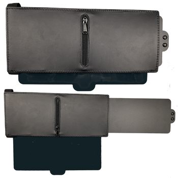 Τηλεσκοπικός ηλιοπροστατευτικός αυτοκινήτου visor, ρυθμιζόμενος αντιθαμβωτικός, φερμουάρ-τύπος, PU δέρμα με PCB/PP πλάκα, 280 g