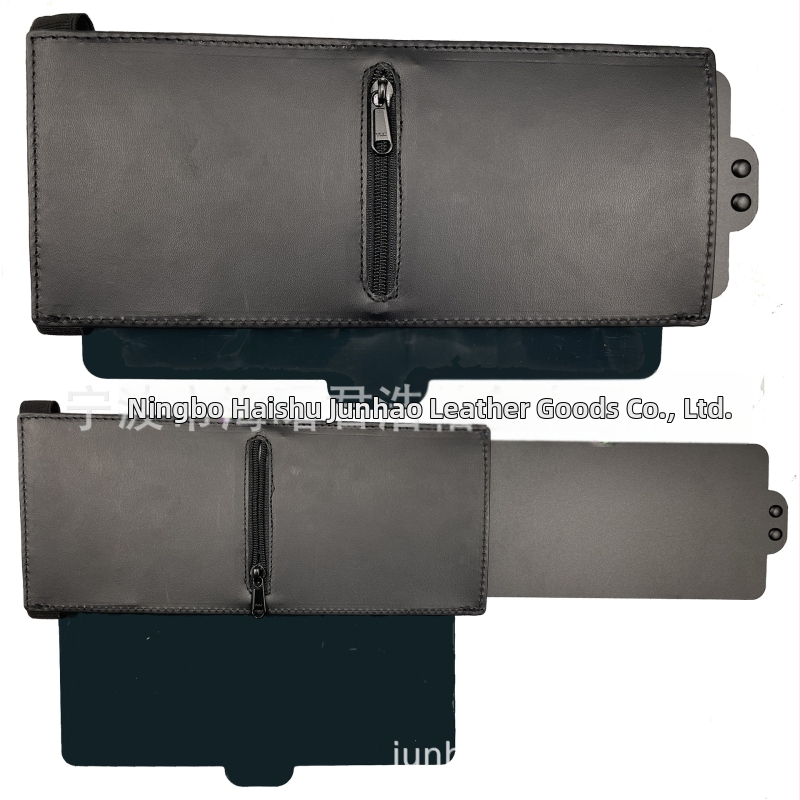 Teleskopická slnečná clona do auta, nastaviteľná proti oslneniu, zipsový štýl, PU koža s PCB/PP doskou, 280 g