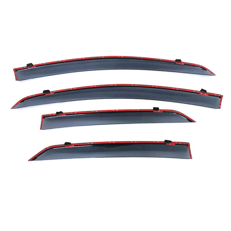 Toyota Yaris 2008-2011 lango lietaus skydas – YST, stambi injekcinė konstrukcija, medžiaga akrilas/PC su nerūdijančio plieno akcentu, montavimas kabliu ir lipa, 4 vnt komplekte