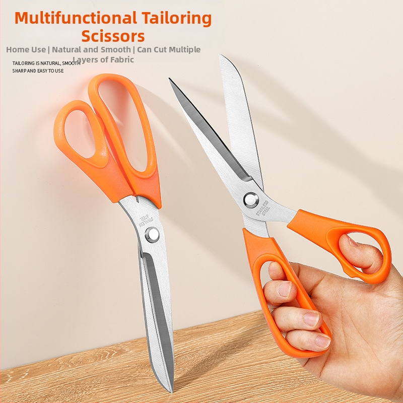 Шевни ножици от неръждаема стомана със ергономична, енергоспестяваща ръкохватка за рязане на плат и хартия