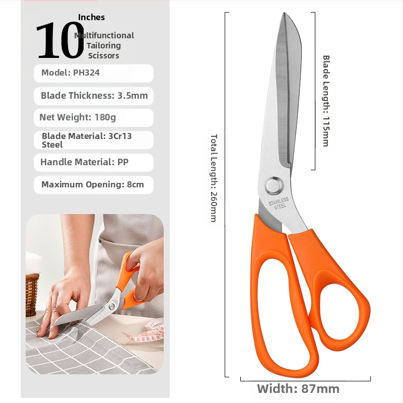 Šivaće škare od nehrđajućeg čelika s ergonomski dizajniranom ručkom za rezanje tkanine i papira