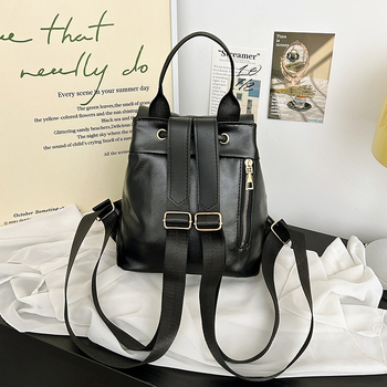 Γυναικεία PU σακίδιο για καθημερινή χρήση και ταξίδια, ανθεκτικό στη φθορά, στυλ λογοτεχνικό.