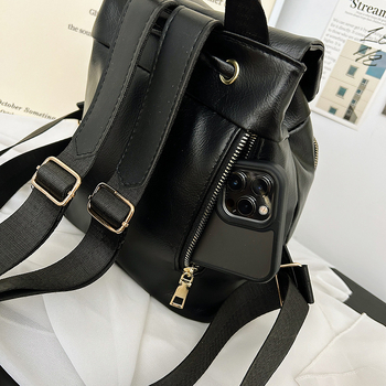 Γυναικεία PU σακίδιο για καθημερινή χρήση και ταξίδια, ανθεκτικό στη φθορά, στυλ λογοτεχνικό.