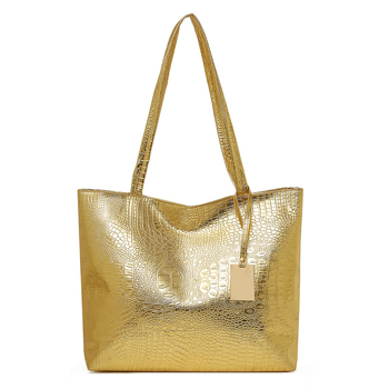 PU Tote чанта, хоризонтална квадратна форма, цип за затваряне, вътрешен джоб с цип и джоб за мобилен телефон