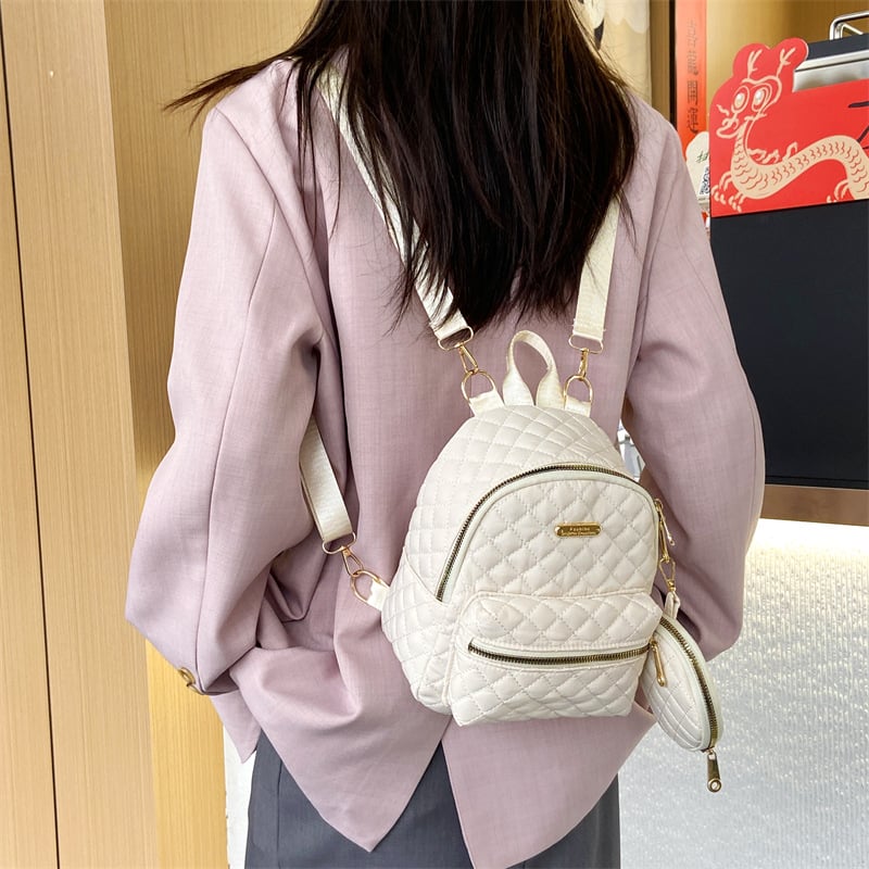 Oxford vászon hátizsák mindennapi használatra – 2024 tavasz, cipzáras zárás, nejlon bélés, belső cipzáras zseb, városi egyszerű stílus