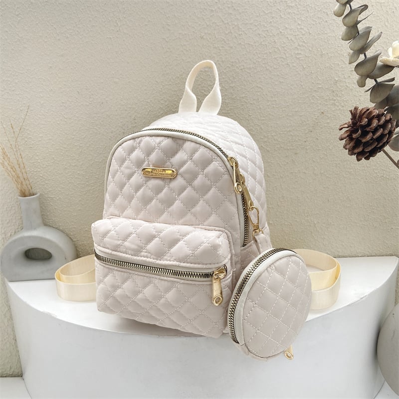 Oxford vászon hátizsák mindennapi használatra – 2024 tavasz, cipzáras zárás, nejlon bélés, belső cipzáras zseb, városi egyszerű stílus