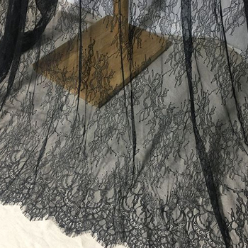 Eyelash lace embroidery fabric за занаяти – полиестерна мрежеста основа, марка DIY