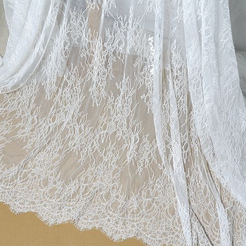 Eyelash lace embroidery fabric за занаяти – полиестерна мрежеста основа, марка DIY