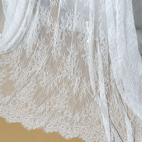 Eyelash lace embroidery fabric за занаяти – полиестерна мрежеста основа, марка DIY