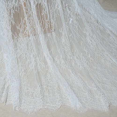 Eyelash lace embroidery fabric за занаяти – полиестерна мрежеста основа, марка DIY