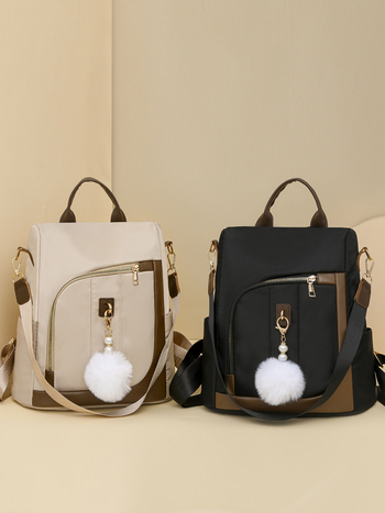 Najlon ruksak s zatvorenim na zip i poliesterom; unutarnji sustav višestrukih džepova (skriveni džep sa zipom, džep za telefon, džep za identifikaciju, unutarnja pregrada sa zipom, džep za kameru); prozračan, zaštita od krađe; ljeto 2024