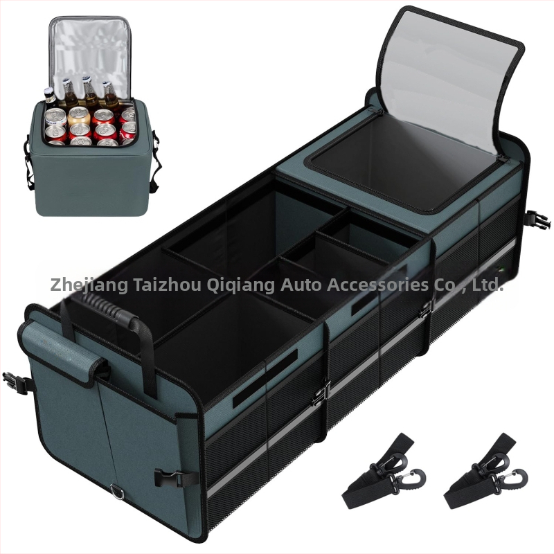 Automobilio saugojimo dėžė su izoliacija, atspari vandeniui, sulankstoma, su rankena ir ratukais