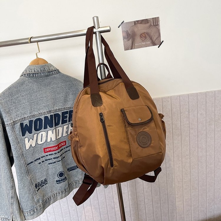 Unisex ruksak za posao i putovanja, PU materijal, zatvarač, vodootporan i otporan na habanje, unutarnja džep za telefon (PU; unisex stil; zatvarač; vodootporan; džep za telefon)