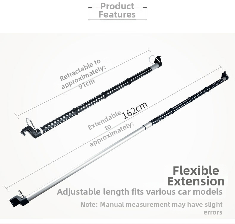 Automobilová teleskopická vešiak na oblečenie – Model 8140, Kov, Prispôsobenie výroby, Súkromná značka k dispozícii, Bez loga