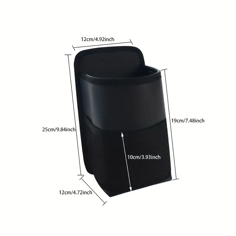 Cilinderszerű autóülésre akasztható tárolótáska, nylon és háló anyagból, többfunkciós, utazásokhoz és otthoni tároláshoz