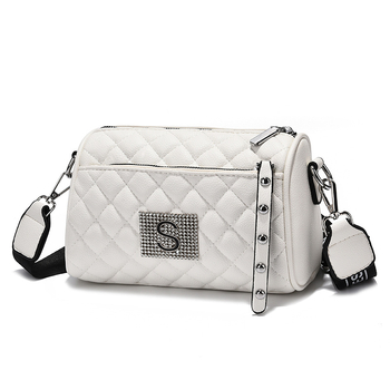 PU kožna ženska torbica za rameni, stil jastuka, horizontalno kvadratnog oblika, zatvaranje na zip, unutarnja džep sa zipom