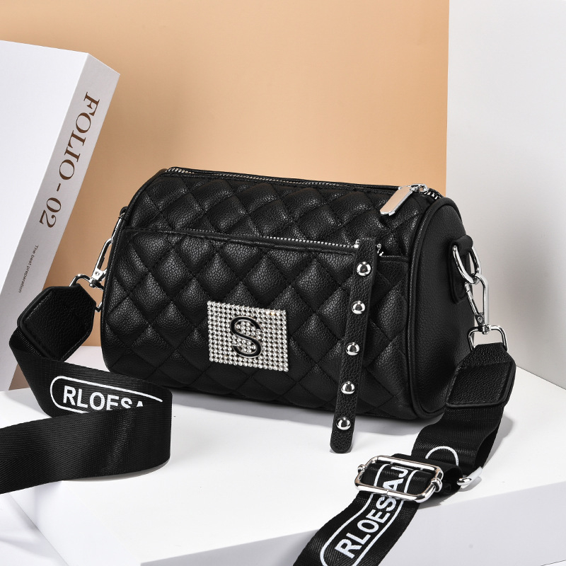 PU kožna ženska torbica za rameni, stil jastuka, horizontalno kvadratnog oblika, zatvaranje na zip, unutarnja džep sa zipom