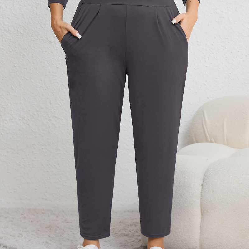 Női jóganadrág - poliészter-spandex keverék, egyenes szabású, 3/4 hosszú