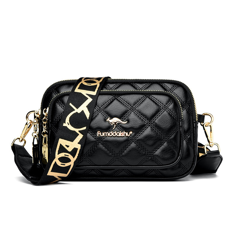 Moteriška PU kvadratinė rankinė su horizontalia kvadratine forma, užtrauktukas, viena pečių rankena, kasdieniam naudojimui