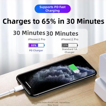 PD30W бързозареждащ 3-в-1 кабел със Mini USB, Type-C и Lightning, с едно гнездо, PVC, максимум 35W