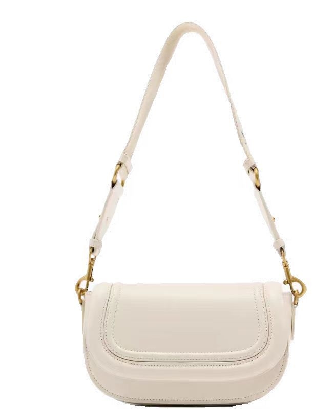 Geantă Saddle pentru femei | PU Piele, Închidere cu Capac, Curele de Umar duble, Compartiment pentru Telefon, Căptușeală din Poliester