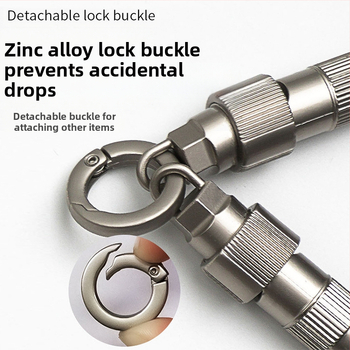 Soson 2-в-1 ланярд кабел за телефон, USB-C и Lightning, плетен кабел, PD60W бързо зареждане, катарама от цинкова сплав