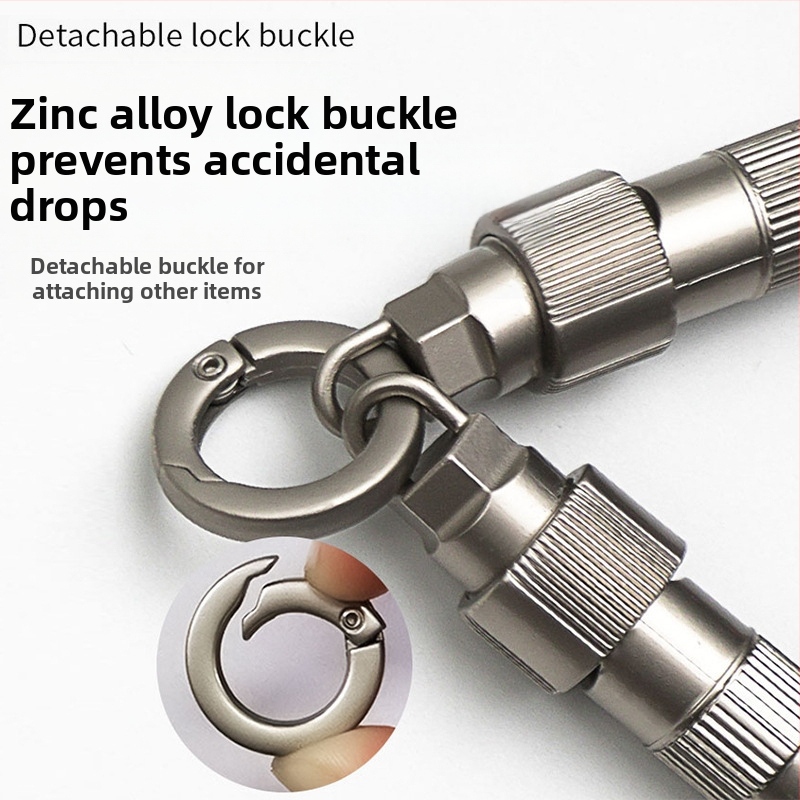 Soson 2-в-1 ланярд кабел за телефон, USB-C и Lightning, плетен кабел, PD60W бързо зареждане, катарама от цинкова сплав